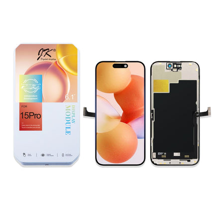 JK * For iPhone 15 Pro LCD Assembly / incell FHD / IC Removable Black (Aftermarket)(SKU:1561299)