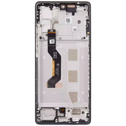 For Motorola Moto G85 5G OLED assembly OLED With Frame Black Aftermarket Plus (SKU:1563390)