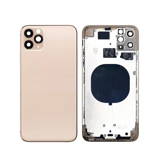For iPhone 11 Pro Max | Back Cover Assembly with small parts(No Logo) | Gold(Aftermarket Plus)