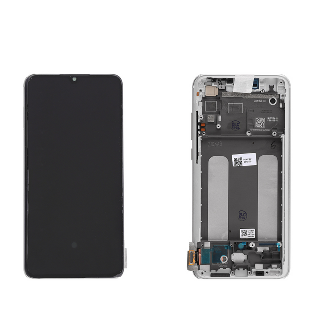 For xiaomi 9 Lite | LCD Assembly With Frame | White(Refurbished)