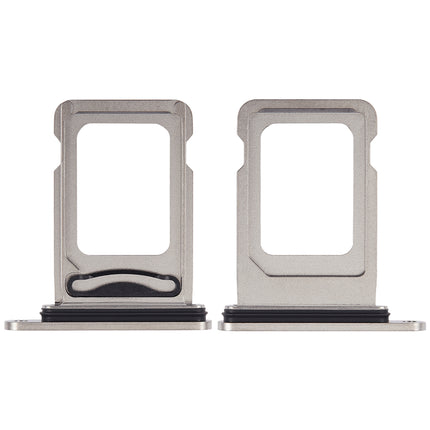 For iPhone 15 Pro / 15 Pro Max Sim Card Tray Holder / Dual Sim Card White (Premium OEM)(SKU:1532553)