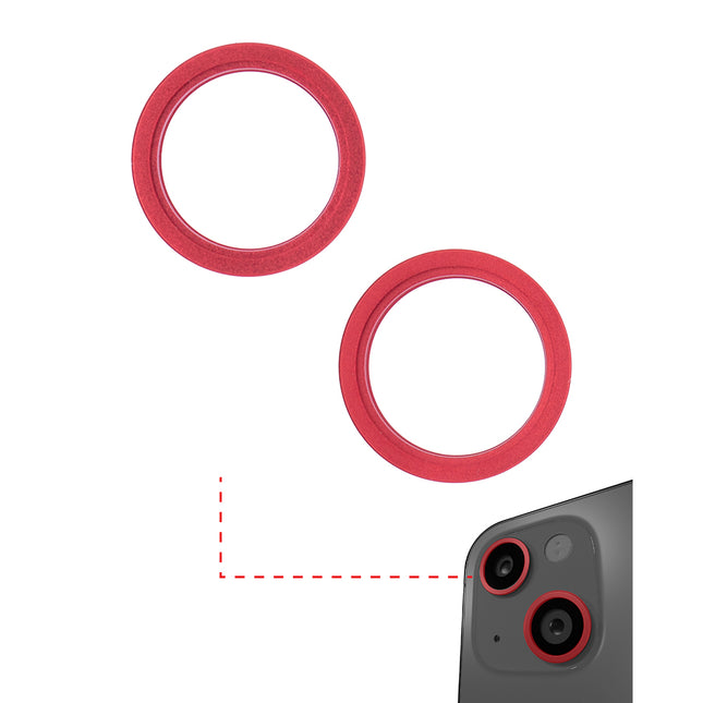 For iPhone 13 Mini | Back camera ring/2pcs | Red(Premium OEM)