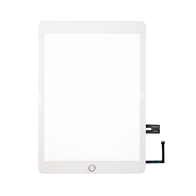 For iPad 6/Air 2018|Touch with home button/camera bracket/adhesive | White (Aftermarket Plus)