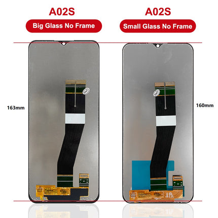 For Samsung Galaxy A02s / A025F / A03S / A03 LCD Assembly (Small Glass Version) 159mm Black /International Version (Refurbished)***DE Warehouse***(SKU:1506996)