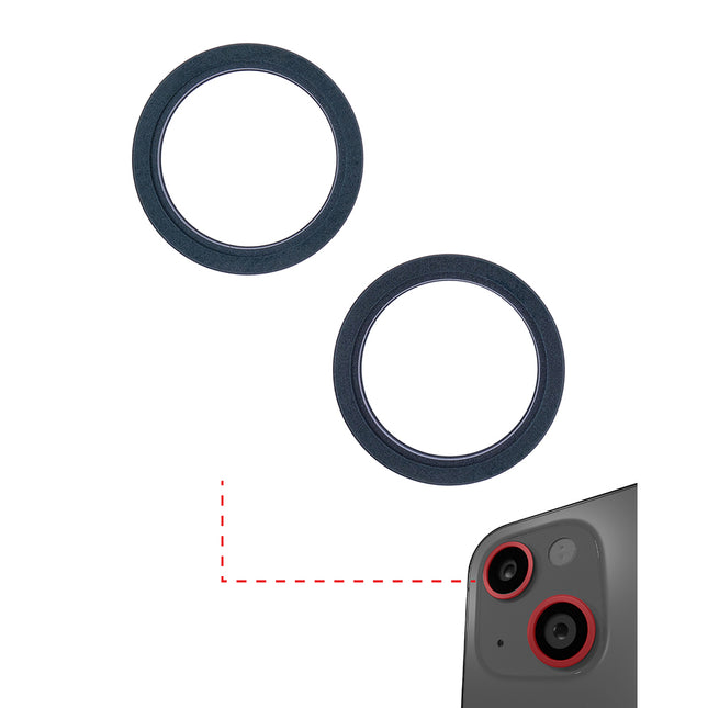 For iPhone 13 Mini | Back camera ring/2pcs | Black(Premium OEM)