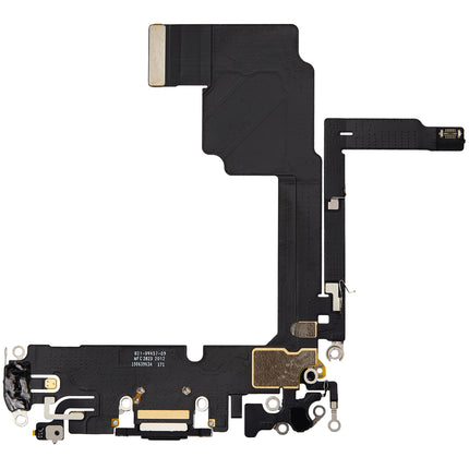 For iPhone 15 Pro Charge Port Flex Cable Black (Refurbished)(SKU:1554750)