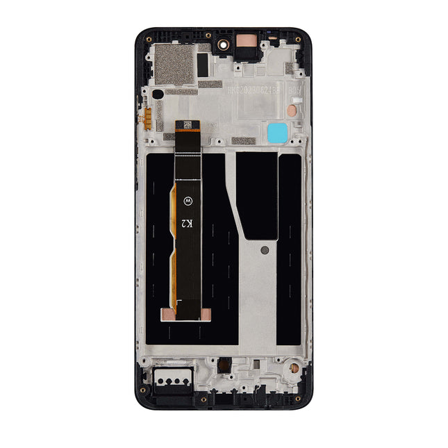 For Motorola G84 5G LCD Assembly With Frame | Black (Refurbished)