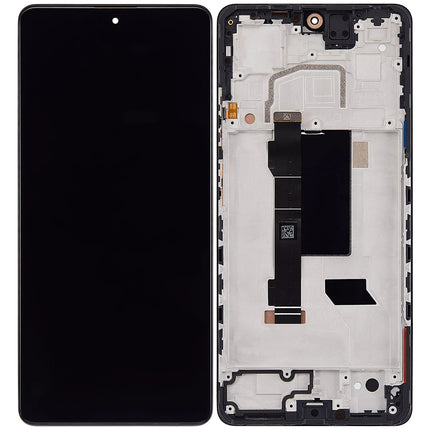 For Xiaomi Redmi Note 12 Pro 4G OLED Assembly With Frame Black (Aftermarket Plus)(SKU:1528922)