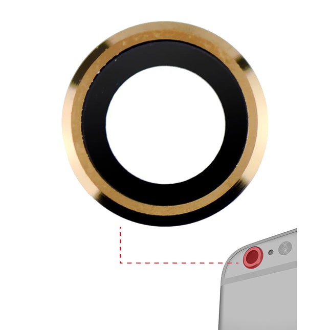 For iPhone 6 Plus/6S Plus | Camera Lens With Frame/Sticker | Gold(Premium OEM)