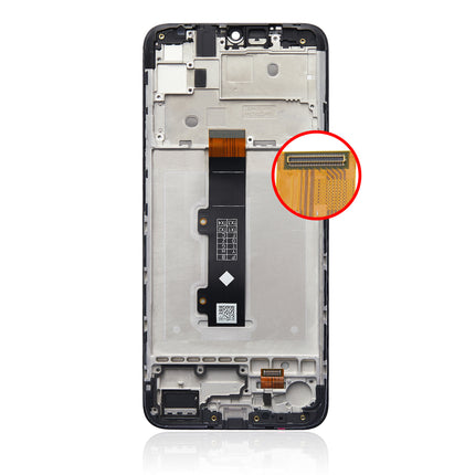 For Motorola E20 LCD Assembly with Frame Black(Refurbished)(SKU:1495272)