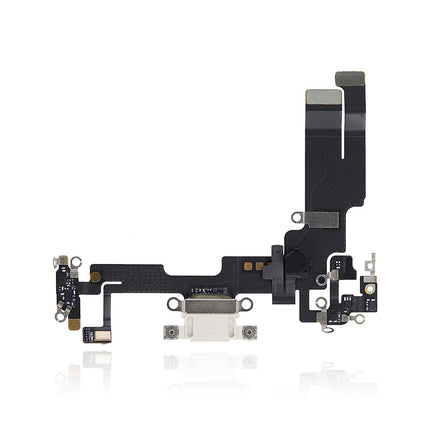For iPhone 14|Charge Port Flex Cable|White(Premium OEM)