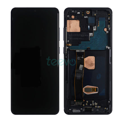 For Samsung Galaxy S20 Ultra/S20 Ultra 5G | LCD Assembly With Frame | Black(Refurbished)