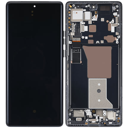 For Motorola Edge 40 Pro | LCD Assembly With Frame | Black (Premium OEM)