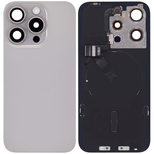 For iPhone 15 Pro Lens for back cover With bracket and back camera lens / Magnetic | Gray (Aftermarket Plus)
