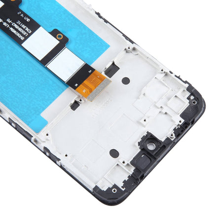 For Motorola E32s LCD Assembly With Frame Black (Refurbished)(SKU:1553642)