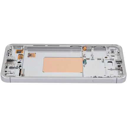 For Samsung Galaxy S24 FE 5G OLED assembly with Frame Silver (Refurbished)(SKU:1565601)