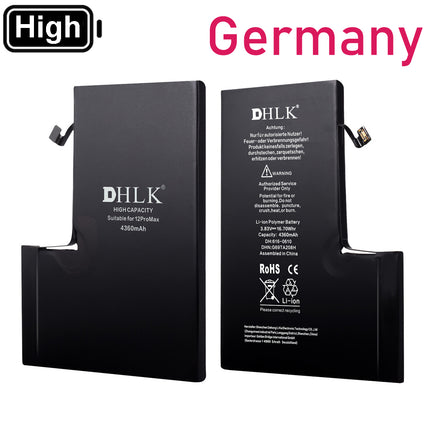 DHLK for iPhone 12 Pro Max | Battery with sticker High Capacity 4360 mAh ***DE warehouse***