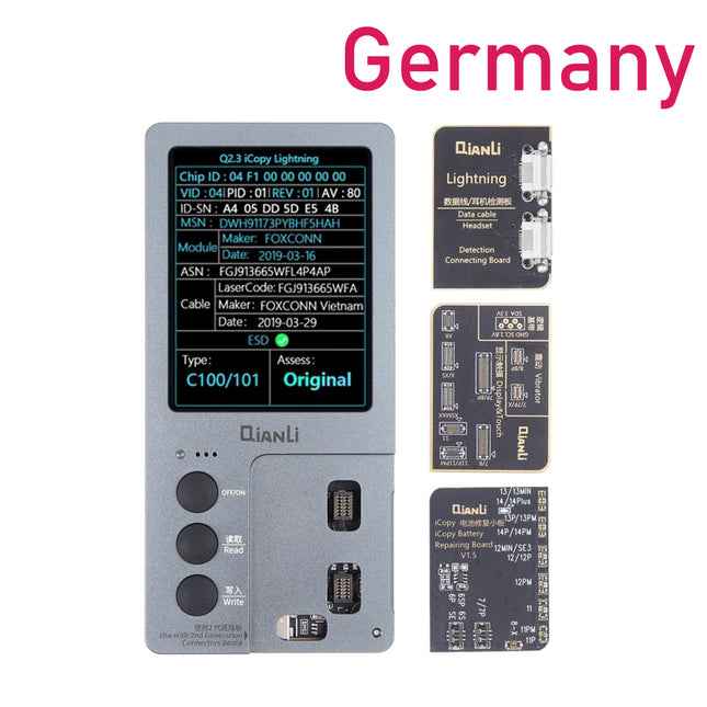 Qianli iCOPY Plus 2.2v+ True Tone/Battery Data/Vibator/Eeprom Programmer/MFI Tester ( Battery Board update to iPhone 14 series) ***DE Warehouse***