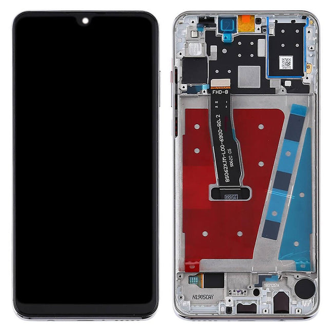 For Huawei P30 Lite/High Version/White/Nova 4E | LCD Assembly With Frame | Silver(Refurbished)