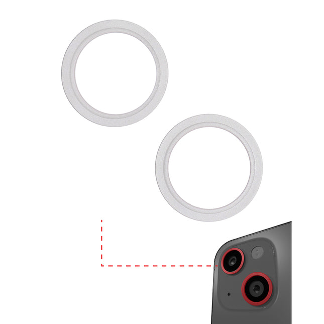 For iPhone 13 | Back camera ring/2pcs | White(Premium OEM)