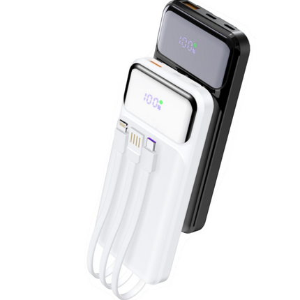 Zeqi ZE-X4 Power Bank with cable 10000mah / 22.5W Super Fast charge +PD 20W Fast charge | White