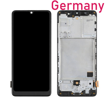 For Samsung Galaxy A41 / A415F LCD Assembly OLED With Frame / Original display window | Black (Aftermarket Plus)***DE Warehouse***