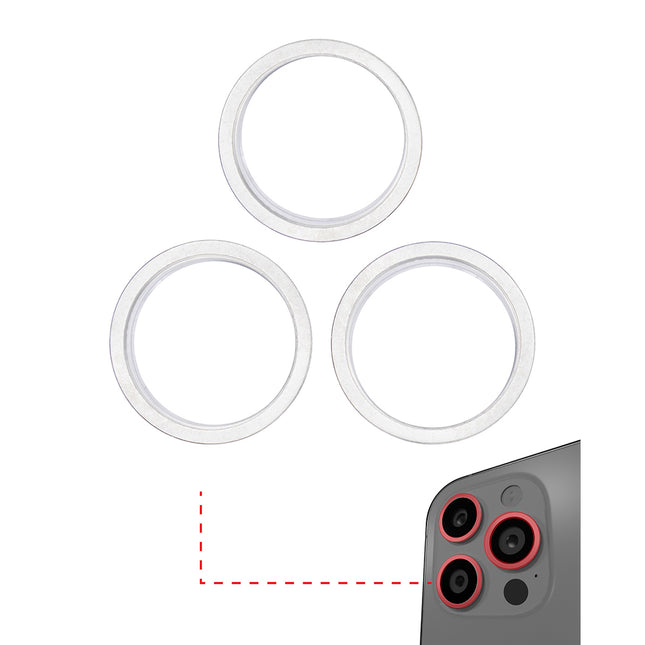 For iPhone 13 pro max | Back camera ring/3pcs | Silver(Premium OEM)