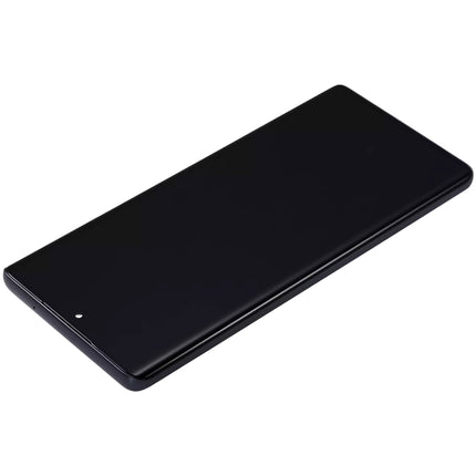 For Motorola Moto G85 5G OLED assembly OLED With Frame Black Aftermarket Plus (SKU:1563390)