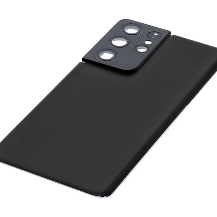For Samsung Galaxy S21 Ultra Back Cover With Camera Cover(No Logo) Black(Aftermarket Plus)(SKU:1476060)