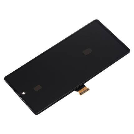 For Google Pixel 6A / OLED assembly With frame / black  (Refurbished)(SKU:1506243)
