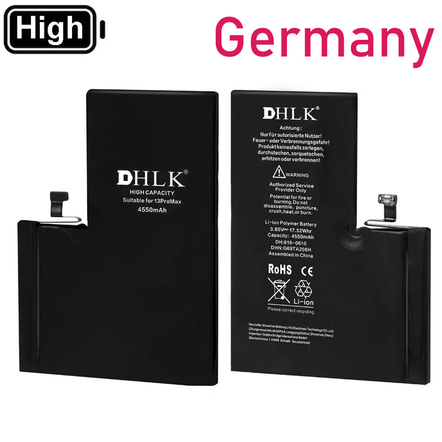 DHLK for iPhone 13 Pro Max | Battery with sticker High Capacity 4550 mAh ***DE warehouse***