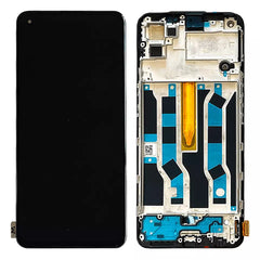 For OPPO Reno 5 4G OLED Assembly With Frame Black (Aftermarket Plus)(SKU:1554554)