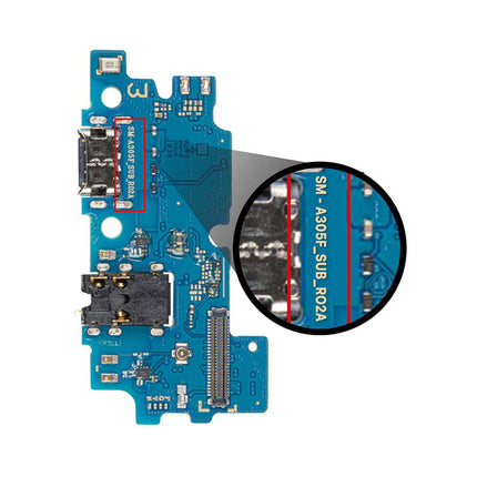For Samsung Galaxy A30/A305 | Charge Port Flex Cable/Earphone Flex Cable | (Premium OEM)