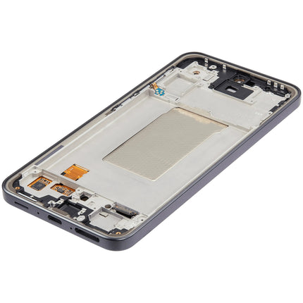 For Samsung Galaxy A36 5G OLED assembly with Frame Black (Aftermarket Plus) (SKU:1564479)