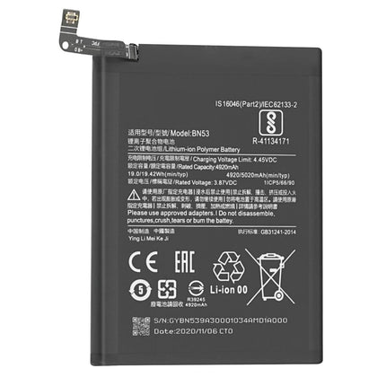 For Xiaomi Redmi Note 9 Pro Max / Note 10 Pro 4G Battery | BN53 (Premium OEM)