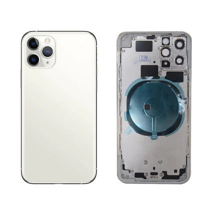 For iPhone 11 Pro | Back Cover Assembly with small parts(No Logo) | White(Aftermarket Plus)