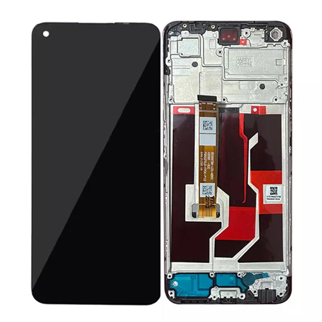 For OPPO A96 4G LCD Assembly With Frame | Black(Refurbished)