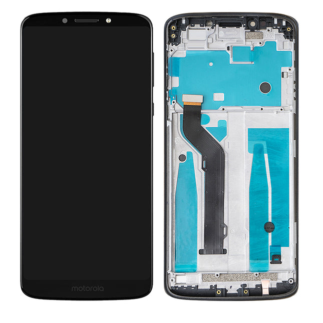For Motorola E5 Plus | LCD Assembly with Frame | Black(Refurbished)