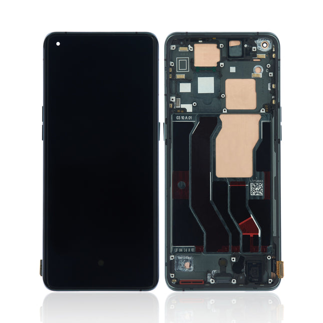 For OPPO Find X3 Pro / OLED assembly With frame / black  (Refurbished)(SKU:1505266)