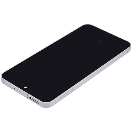 For Samsung Galaxy S24 FE 5G OLED assembly with Frame Silver (Refurbished)(SKU:1565601)