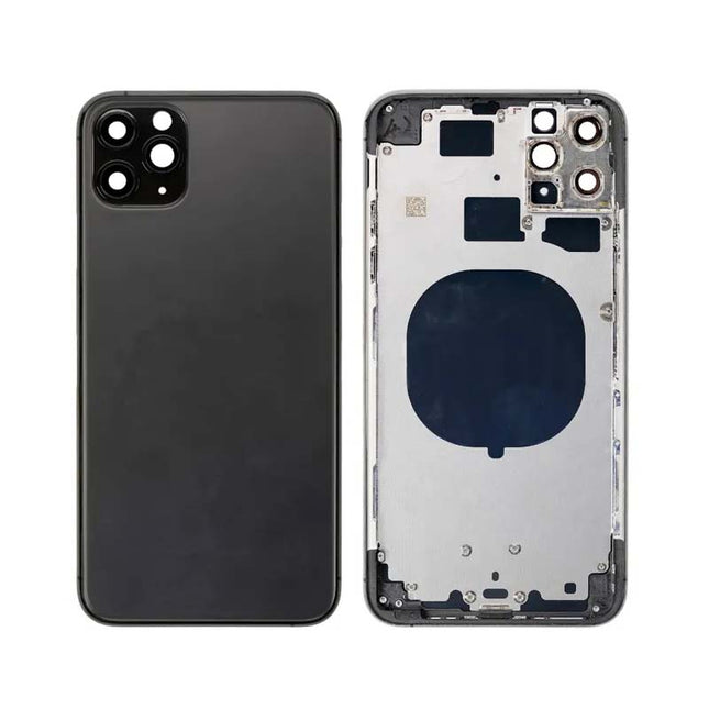 For iPhone 11 Pro Max | Back Cover Assembly with small parts(No Logo) | Black(Aftermarket Plus)