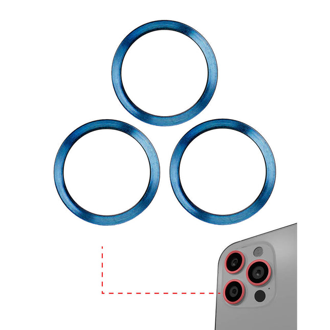 For iPhone 12 Pro | Back camera ring/3pcs | Blue(Premium OEM)