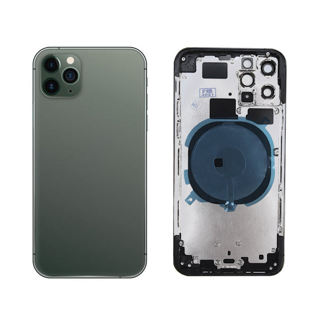 For iPhone 11 Pro | Back Cover Assembly with small parts(No Logo) | Green(Aftermarket Plus)