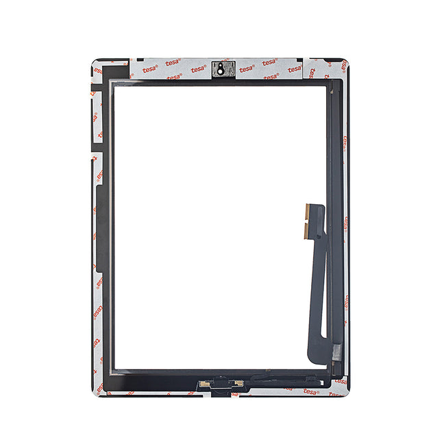 For iPad 4 | Touch/Digitizer with camera bracket/adhesive | Black(Aftermarket Plus)