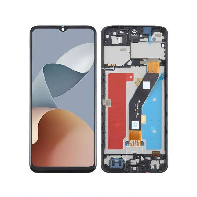 For ZTE A34 LCD assembly with Frame Black (SKU:1564971)