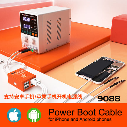 Kaisi 9088 Power Boot Cable for iPhone 6-14 series / Samsung Xiaomi Huawei Oppo / DC Power Cord***DE Warehouse***(SKU:1496339)