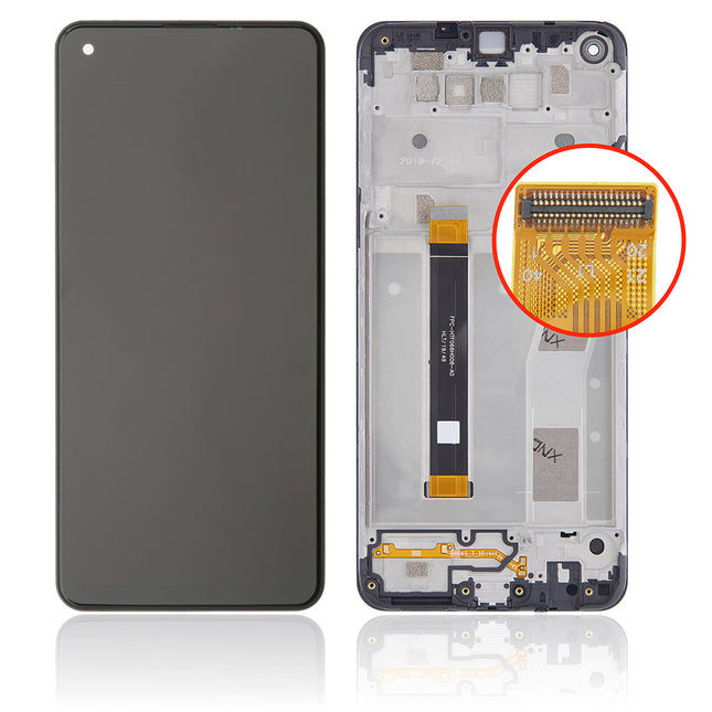 For LG K51S | LCD Assembly With Frame | Black(Refurbished)