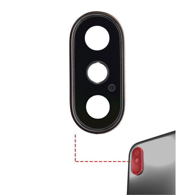 For iPhone Xs max | Camera Lens With Frame/Sticker | Gold(Premium OEM)