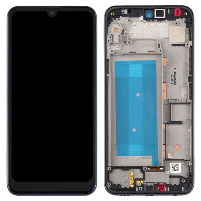 For LG Q60 | LCD Assembly With Frame/Dual card With Sensor | Black(Refurbished)