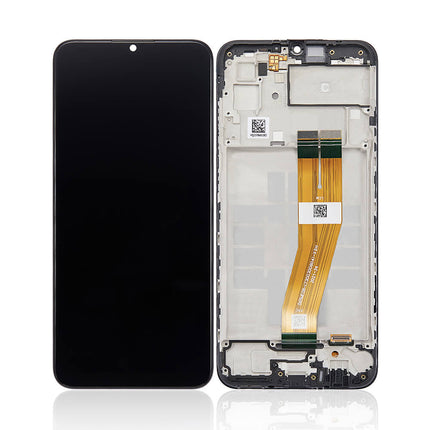 For Samsung Galaxy A03 / A035F / A035M LCD Assembly With Frame / Small Glass Version 162.22mm) / "G" on the frame Black (Refurbished)***DE Warehouse***(SKU:1528685)